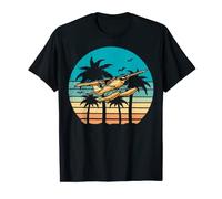Hydravion Rétro Coucher de Soleil Plage Hydravion T-Shirt