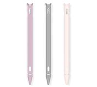 Hydream 3Pack Coque de Silicone pour Apple Pencil 2nd Génération, Housse de Protection pour Apple Pencil, avec 2 Nib Cover Protection (Violet+Rose+Gris)
