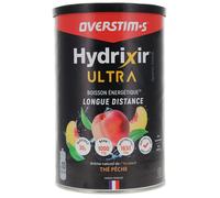 Overstim.s - Boisson énergétique Hydrixir Ultra (400g) - 3 sources de glucides - 4 électrolytes - 6 vitamines - BCAA + Glutamine - Bicarbonate de sodium - Saveur peu sucrée - Thé pêche