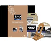 Hydro 5 - Coffret Cadeau Pour Hommes The Premium Collection - 4 Recharges De Lames Hydro 5 Protection Premium Edition - Support De Rasoir En Bois