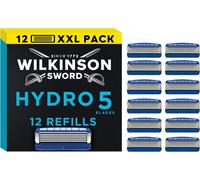 Hydro 5 - Lames De Rasoir Pour Hommes -Idéal Pour Les Trousses De Toilette Des Hommes - Parfait Pour Le Rasage Quotidien - Pack De 12 Recharges[Z399]