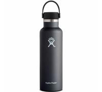 HYDRO FLASK - Gourde Isotherme 621 ml (21 oz) - Bouteille Inox à Isolation Sous Vide - Bouchon Antifuite et Revêtement par Poudre - Ouverture Standard - Noir
