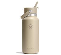 Hydro Flask Bouteille d'eau isotherme en acier inoxydable - Couvercle de paille flexible à large goulot, anti-déversement, étanche et rechargeable - 946 ml - Avoine tonale