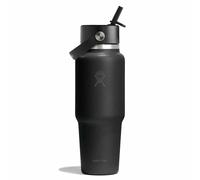 Hydro Flask – Bouteille isotherme de voyage 946 ml – goulot large, bouchon paille Flex – Noir