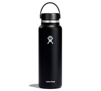 HYDRO FLASK - Gourde Isotherme 1180 ml (40 oz) - Bouteille Inox à Isolation Sous Vide - Bouchon Antifuite et Revêtement par Poudre - Ouverture Large - Noir