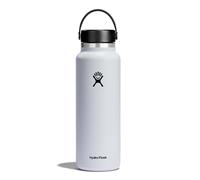 Hydro Flask - Gourde isotherme 1180 ml inox, isolation sous vide, bouchon antifuite, blanc