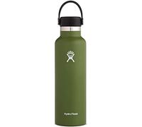 HYDRO FLASK - Gourde Isotherme 621 ml - Bouteille Inox à Isolation Sous Vide - Bouchon Flex Cap Antifuite et Revêtement par Poudre - Sans BPA - Ouverture Standard - Olive