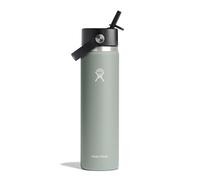 HYDRO FLASK - Gourde Isotherme 709 ml (24 oz) avec Bouchon Antifuite et Paille Intégrée - Bouteille Inox à Isolation sous vide - Sans BPA - Ouverture Standard - Agave