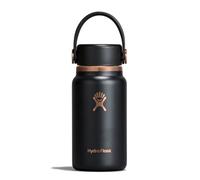Hydro Flask - Micro Hydro 200 ml (6.7 oz) - Mini-flasque étanche et isolée avec sangle à clip - Garde chaud ou froid jusqu’à 7 h - Compacte & durable - Black