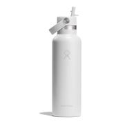 Hydro Flask - Standard Flex Straw Cap 621 ml (21 oz) Bouteille - Acier inoxydable, étanche, compatible porte-gobelets - Isolation 24 h froid - White