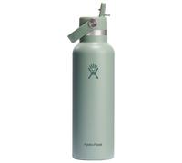 Hydro Flask - Standard Mouth Gourde Isotherme 621 ml (21 oz) avec Bouchon Antifuite et Paille Intégrée - Bouteille Inox à Isolation sous vide - Agave