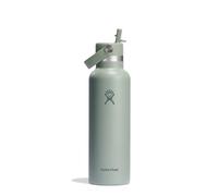 Hydro Flask - Standard Mouth Gourde Isotherme 621 ml (21 oz) avec Bouchon Antifuite et Paille Intégrée - Bouteille Inox à Isolation sous vide - Agave