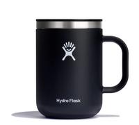 HYDRO FLASK - Tasse Isotherme Café de Voyage 709 ml - Gobelet Isotherme en Acier Inoxydable - Isolation Sous Vide - Poignée et Couvercle à Pression - Sans BPA - Black