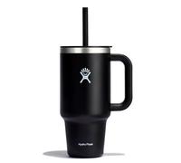 Hydro Flask – Gobelet de voyage isotherme 946 ml (32 oz) – Couvercle transparent – Noir