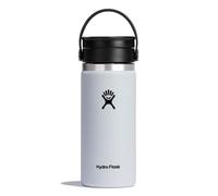 HYDRO FLASK - Thermos Isotherme de Voyage 473 ml (16 oz) - Café - Acier Inoxydable - Isolation à double paroi - Bouchon pour Siroter Antifuite - Ouverture Large - Blanc