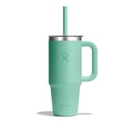 Hydro Flask - Travel Tumbler 710 ml (24 oz) Avec couvercle à paille transparent à pression - Acier inoxydable - Isolation sous vide double paroi - Résistant aux éclaboussures - Mermaid Green