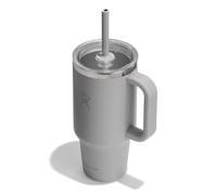 Hydro Flask - Travel Tumbler 946 ml (32 oz) Avec couvercle à paille transparent à pression - Acier inoxydable - Isolation sous vide double paroi - Résistant aux éclaboussures - Birch