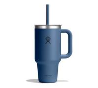 Hydro Flask - Travel Tumbler 946 ml (32 oz) Avec couvercle à paille transparent à pression - Acier inoxydable - Isolation sous vide double paroi - Résistant aux éclaboussures - Harbor Blue