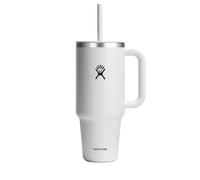 HYDRO FLASK - Travel Tumbler - Gobelet de voyage 1180ml (40 oz) avec couvercle à paille pressé refermable - Acier inoxydable - Isolation sous vide à double paroi - Couvercle résistant aux éclaboussures - White