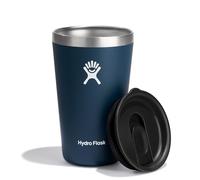 HYDRO FLASK - Tumbler - Gobelet d'Extérieur 473ml (16 oz) avec Couvercle Anti-Éclaboussures - Tumbler - Gobelet Isotherme en Acier Inoxydable à Double Paroi - Pour Boissons Chaudes ou Froides - Indigo