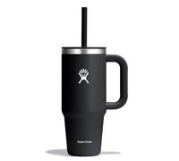 Hydro Flask - Travel Tumbler 709ml (24oz) avec couvercle à paille pressé refermable - Acier inoxydable - Isolation sous vide à double paroi - Couvercle résistant aux éclaboussures - Black