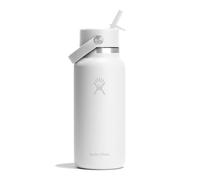 Hydro Flask – Gourde Wide Flex Straw Cap – 946 ml isotherme 24 h, paille étanche – Blanc