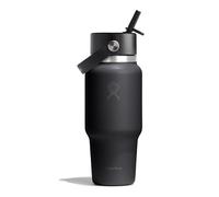 Hydro Flask - Wide Flex Straw Travel Bottle 710 ml (24 oz) - Étanche, isolée, compatible porte-gobelets - Garde les boissons froides 24 h - Bouchon Flex avec paille - Black