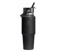 Hydro Flask – Bouteille isotherme de voyage 946 ml – goulot large, bouchon paille Flex – Noir