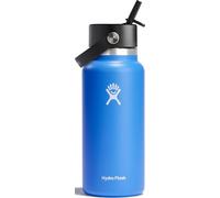 HYDRO FLASK - Wide Mouth - Gourde Isotherme 946 ml (32 oz) avec Bouchon Antifuite et Paille Intégrée - Bouteille Inox à Isolation sous vide - Ouverture Standard - Cascade