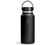 Hydro Flask – Gourde isotherme Wide Flex Cap 946 ml (32 oz) acier inoxydable, étanche, noir