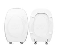 HYDRO HOME Abattant WC compatible avec ItalICA PoZZI GINORI, Abattant WC en bois recouvert de 2 mm de résine de couleur blanche, charnières de fixation par le bas fabriqué en Italie