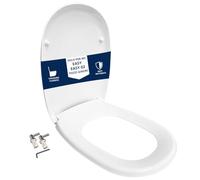 HYDRO HOME Abattant WC Pozzi Ginori Easy et Easy 02 comme l’original, siège de toilette en matériau thermodurcissable, avec charnières à fixation par le haut, MADE IN ITALY (FERMETURE CLASSIQUE)