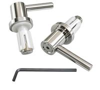 HYDRO HOME Kit charnières pour WC compatible avec Pozzi Ginori, 2 charnières en laiton chromé, montage simple avec bouton inclus, pièces universelles Soft Close, fabriqué en Italie