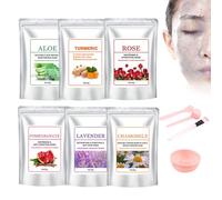 Hydro Jelly Peel Off Mask Powder, 6 pièces Peel-Off Jelly Facial Mask Salon de Beauté Professionnel Masque de Modélisation de Spa Argile/Boue Ou Masque en Gel à la Maison, Poudre de Masque Gelée pour