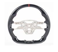 Hydro Print Carbon Fiber Steering Wheel Compatible For Ford And Mustang S650 EcoBoost 2024 D-Shape Perforated Leather Racing Wheel