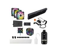 Corsair Hydro X Series iCUE XH303i RGB PRO Kit de refroidissement personnalisé (hardline tube, waterblock pour processeur, combinaison pompe/réservoir compacte, radiateur, 3 ventilateurs RGB) Noir