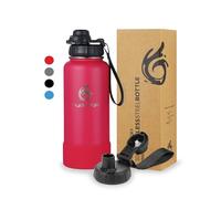 hydro2go Bouteille en inox avec bouchon sport - Sans BPA, étanche, flacon thermos pour le sport, garde les boissons froides 24 heures ou chaudes 12 heures (Magenta, 950 ml)