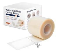 Hydrocolloid Roll 5cmx1.5m, Rouleau Pansement Hydrocolloïde Imperméable Adhésif pour Soins des Plaies, Pansement Respirant pour la Cicatrisation des Plaies pour Coupures, Rayures, Ruptures D'acné