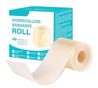 Hydrocolloid Roll,5cmx200cm,Rouleau Pansement Hydrocolloïde Imperméable Adhésif pour Soins des Plaies, Pansement Cicatrisant Ampoule Respirante pour Coupure, L’égratignure, Acné cassée,Stérile