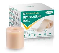 Hydrocolloid Roll 5cmx500cm, Hydrocolloid Roll, Pansement Hydrocolloïde Adhésif Imperméable pour Soins des Plaies, Rouleau Pansement Hydrocolloïde Cicatrisant Ampoule Respirante Découpable