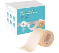 Hydrocolloid Roll 5cmx5m, Rouleau de Pansement Hydrocolloïde, Pansement Hydrocolloïde Adhésif Imperméable pour Soins des Plaies, Autocollant Découpable, Ultra Fins Couleur Chair Rouleau Hydrocolloid