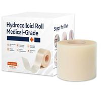 Hydrocolloid Roll Bande Hydrocolloïde - 5cm x 2m Pansements Imperméables Auto-Adhésifs pour Acné, Ampoules et Soins des Plaies