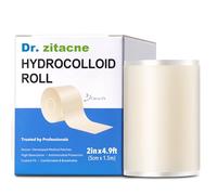 Hydrocolloid Roll, Pansement Hydrocolloïde Plaies et Acné, Pansement Ampoule Découpable, Auto-Adhésif, Imperméable, Respirant, Invisible, pour Plaies, Brûlures, Ampoules, Acné, 5 cm x 1.5 m