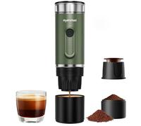 Hydrofast Machine à Café Portative avec Batterie 9600 mAh et Pompe 20 Bar, Design Ultraléger pour Voyage, Compatible 2-en-1 avec Capsules et Café Moulu, pour Camping-Car, Camping et Bureau