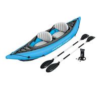 Hydroforce Kayak Gonflable Cove Champion X2 Hydro-Force 321 x 88cm, 2 Places, 180 kg Max, 2 pagaies, 2 ailerons Amovibles et Une Pompe Bleu