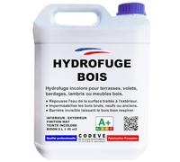 Hydrofuge Bois - Codeve Bois - 5 L - Intérieur/extérieur - Pour Votre Terrasse, Bardage, Volet, Lambris Ou Meuble En Bois.