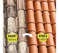 Hydrofuge coloré imperméabilisant toiture tuiles terre cuite béton ciment fibrociment ardoise hydrofuge teinté Tuile (ral 8004) 5 L (jusqu a 20m²)