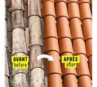 Hydrofuge coloré imperméabilisant toiture tuiles terre cuite béton ciment fibrociment ardoise hydrofuge teinté Ardoise (ral 9004) 20 L (jusqu à 80m²)