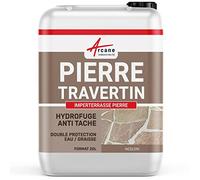 Hydrofuge Imperméabilisant Terrasse Pierre 20 L (jusqu'à 100 m²) | Imperméabilise Pierre Naturelle et Travertin, Hydrofuge Oléofuge, Protège des Taches, Sol Extérieur - Arcane Industries