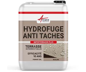 Hydrofuge Terrasse Imperméabilisant Sol Extérieur - Anti Taches Huile et Eau Oléofuge - Protection Longue Durée Pierre Dalle Béton - 20 L - ARCANE INDUSTRIES